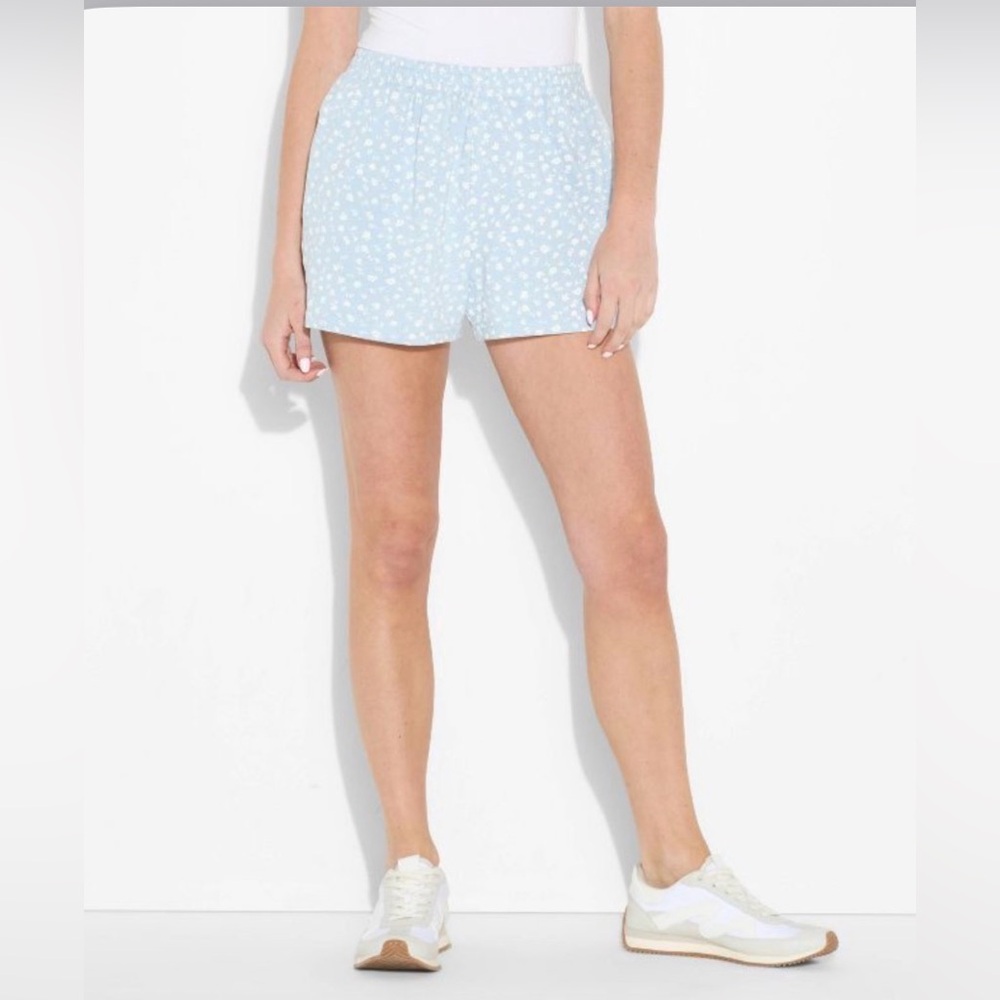 Wild Fable Light Blue Floral Shorts